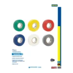 CINTA PARA AISLAR COLOR VERDE DE 19 MM X 9 METROS SURTEK SYS138005 FABRICADA EN PVC/ADHESIVO ACRILICO
