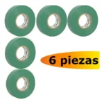 CINTA PARA AISLAR COLOR VERDE DE 19 MM X 9 METROS SURTEK SYS138005 FABRICADA EN PVC/ADHESIVO ACRILICO