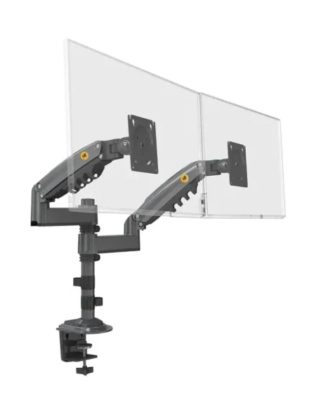 Soporte De Escritorio Articulado Para 2 Monitores 17 A 27″ Epcom H180Gnb Soporta Hasta 9Kg Por Monitor/Acero/Rotacion 360°