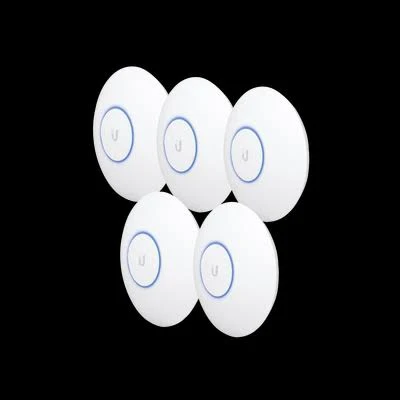 KIT DE 5 ACCESS POINT UBIQUITI UAP-AC-HD-5 DE BANDA DUAL UNIFI HD/4 ANTENAS DE 3DBI Y 4DBI/1700MBITS/2.4GHZ- 5GHZ/SIN POE/HASTA 500 USUARIOS WIFI