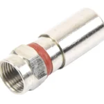 Conector F Macho De Compresion Epcom Tt-Con-510-Rg6 Metalico Para Cable Rg-6/Cuerpo De Bronce Niquelado