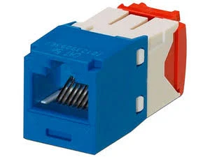Conector Jack RJ45 Estilo Tg Panduit Cj5E88Tgbu Mini-Com/Categoria 5E/De 8 Posiciones/8 Cables/Color Azul