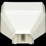 Conexion De Tuberia A Canaleta T45, Syscom T45Eeiw, Salidas De 1/2", 3/4", 1" Y 1 1/4", Material Abs, Color Blanco Mate