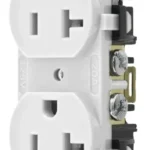Contacto Duplex 20 A 125 V, 2 Polos, 3 Hilos Hubbell Hub-Br-20-Whi Cableado Posterior Y Lateral/Color Blanco (Nema 5-20R)