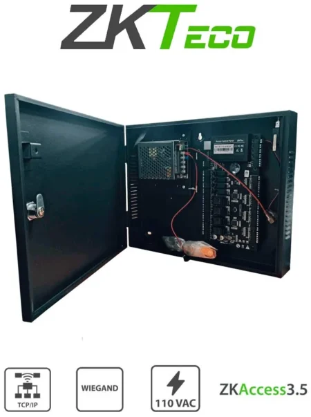 Control De Acceso Profesional Zkteco C3-400 Pack B/4 Puertas/4 Lectoras/Pull/Gabinete Y Fuente/Sin Biometria