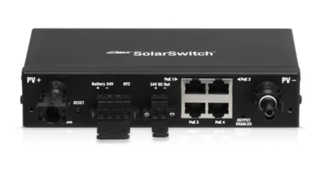 CONTROLADOR DE CARGA MPPT SOLAR UBIQUITI POINT 24V 7A/SWITCH POE PASIVO 24V INTEGRADO/PARA EQUIPOS AIRMAX SM-SP-40