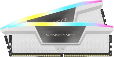 Memoria DDR5 64Gb 6000Mhz Corsair Vengeance Rgb Cmh64Gx5M2B6000C30W (2X32Gb), Cl30, Xmp, Blanco