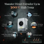Impresora 3D 13.8" Creality K2 Plus Combo/Fmd/350X350X350Mm/Impresion Multicolor/Filamento Compatible La/Abs/Petg/Pa-Cf/Pla-Cf/Pet/Asa/Ppa-Cf/1002110015