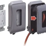 Cubierta Impermeable De Placa De Pared Hubbell Hub-Ml500G/Horizontal-Vertical/Servicio Pesado/Expandible/Color Gris