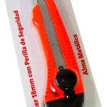 Cutter Plastico Nextep Grande Navaja 18Mm Alma De Metal/Perilla Seguridad/Ne-178Ms