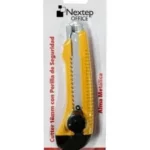 Cutter Plastico Nextep Grande Navaja 18Mm Alma De Metal/Perilla Seguridad/Ne-178Ms