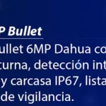 Camara IP Bullet Dahua Dh-Ipc-Hfw2649M-S-B-Pro 6Mpx/Lente 2.8Mm/Wizcolor/Wizsense/Equipada Con Ia/Smd Plus/Microfono Integrado/Proteccion Perimetral/Ranura MicroSD/Wdr Real De 120Db/IP67