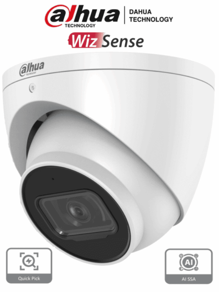 Camara IP Domo Dahua Dh-Ipc-Hdw3441Em-S-S2 4Mpx/Lente De 2.8Mm/102° De Apertura/Microfono Integrado/Ir De 50 Mts/Smd 4.0/Ai Ssa/H.265+/Ranura Para MicroSD