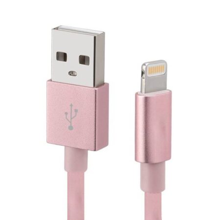 Cable USB A A Lightning – Color Rosa. 1 Metro De Largo. Alta Resistencia De Materiales Y Carga Rápida Db-G-Usblr