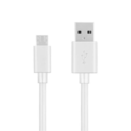 Cable USB A A Micro USB V8 – Color Blanco. 1 Metro De Largo. Alta Resistencia De Materiales Y Carga Rápida Db-G-Usbmb