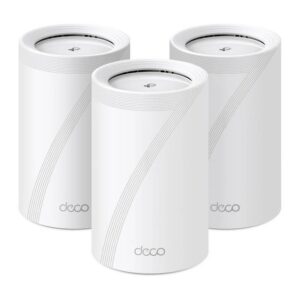 ROUTER INALAMBRICO TP-LINK DECO BE65(3-PACK) 2.4+5+6GHZ/TRIPLE BANDA/4 PUERTOS 2.5GB/CANALES DE 320MHZ/SISTEMA WI-FI 7 MESH
