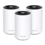 ROUTER INALAMBRICO TP-LINK DECO XE75 PRO(3-PACK) 2.4+5+6GHZ/TRIPLE BANDA/3 PUERTOS RJ45/COBERTURA WI-FI MESH DE HASTA 670M2/200 DISPOSITIVOS