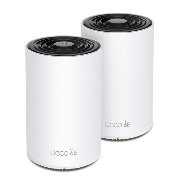 Router Inalambrico Tp-link Deco Xe75(2-pack) 2.4/5/6ghz, Tri-banda, Con Sistema De Red Wi-fi En Malla Deco, 2402mbit/s, 3x Rj-45, 4 Antenas Internas