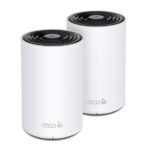 Router Inalambrico Tp-Link Deco Xe75(2-Pack) 2.4/5/6Ghz, Tri-Banda, Con Sistema De Red Wi-Fi En Malla Deco, 2402Mbit/S, 3X Rj-45, 4 Antenas Internas