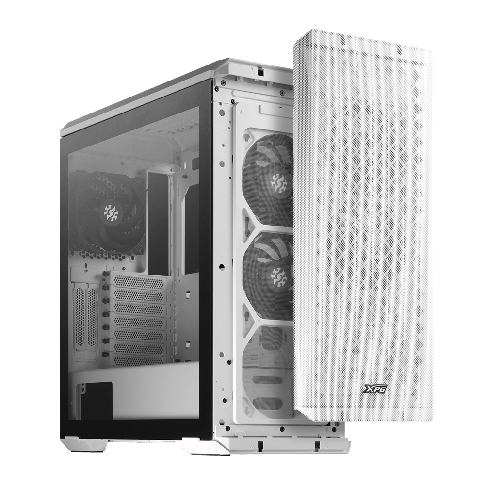 Gabinete Xpg Defender-whcww, Mid-tower, C/ventana, Sin Fuente, Usb 3.0, 3 Fan, Color Blanco, Atx/ceb/e-atx/eeb