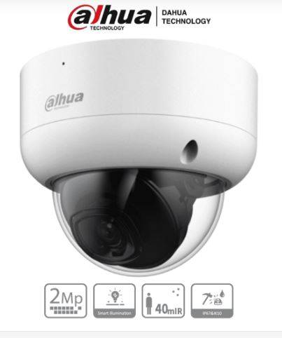 Dahua Hac-Hdbw1200Ea – Cámara Domo De 2 Mp Antivandálica/ 1080P/ Lente 2.8 Mm/ 115 °/ Ir De 40 Metros/ Super Adapt/ Ik10/ Uso Exterior IP67 –