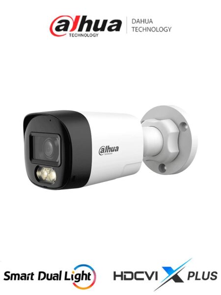 Camara Bullet Dahua Dh-Hac-Hfw1200Rln-Il-T 2Mpx/Lente 2.8Mm/Audio Bidireccional/Iluminacion Dual Inteligente Hasta 30M/Apertura De 111°/Policarbonato