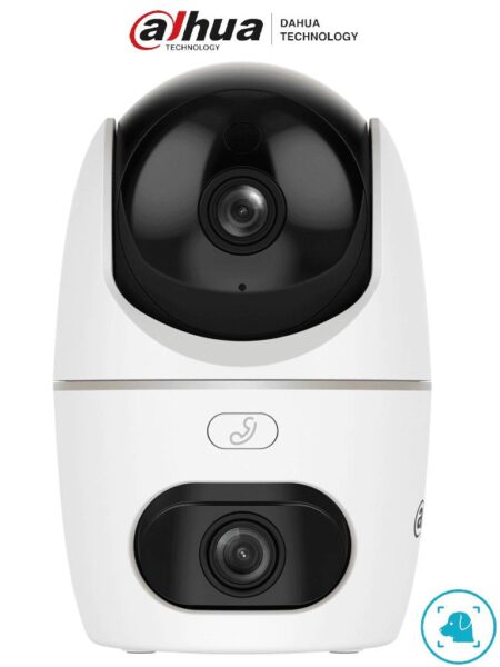 Dahua Dh-Hpt1539Dd-Stw-5E2-Il – Cámara IP Pt Dual De 10 Mp/2 Lentes De 3K/ 30 De Ir Y Luz Visible/ Boton De Llamada/ Audio 2 Vías – Ranura MicroSD