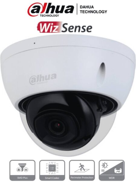 Dahua Dh-Ipc-Hdbw2241E-S Cámara IP Domo Antivandálica De 2 Mp.2.8 Mm - Micrófono, 106°, Ir De 30 M, Wdr, H.265+, Ranura MicroSD, Metálica, IP67 E Ik10