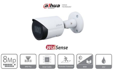Dahua Dh-Ipc-Hfw2841S-S - Cámara IP Bullet 4K/ 8Mp/2.8 Mm/ 105°/ H.265+/ Ir De 30 Mts/ Metálica/IP67 Ivs/ Ranura Para MicroSD/ PoE -