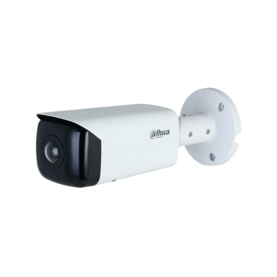Camara Ip Bullet Panoramica Dahua Dh-ipc-hfw3441t-as-p 4mpx/lente De 2.1 Mm/ir 20 M/deteccion De Movimiento Inteligente/proteccion Perimetral/poe/wdr/h.265+/ip67/miicrofono/e/s Alarma