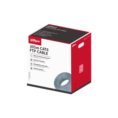 Bobina De Cable Utp Cat6 Ftp Dahua Dh-Pfm920I-6F-C /Doble Calibre De Oxigeno, 305 Mts