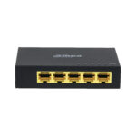 Switch Gigabit De 5 Puertos Dahua Dh-Pfs3005-5Gt, No Admin/Capa 2/Carcasa Metalica/Switching 10G/Tasa De Reenvio De Paquetes 7.44 Mbps/Memoria Bufer De Paquetes 1Mb