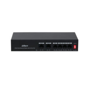 SWITCH POE DE 4 PUERTOS POE 10/100 MBPS + 2 PUERTOS UPLINK 10/100MBPS DAHUA DH-PFS3006-4ET-36 C/PROTECCION DE DESCARGAS