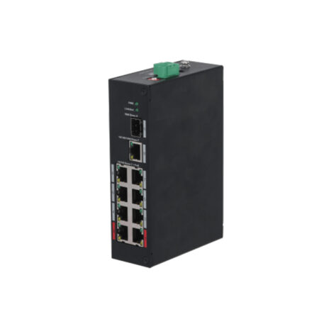 Switch PoE Dahua Dh-Pfs3110-8Et-96 10 Puertos/8 Puertos PoE/1 Puerto Sfp De 1000 Mbps/1 Puerto Puerto RJ45/96W/Switching 7.6G