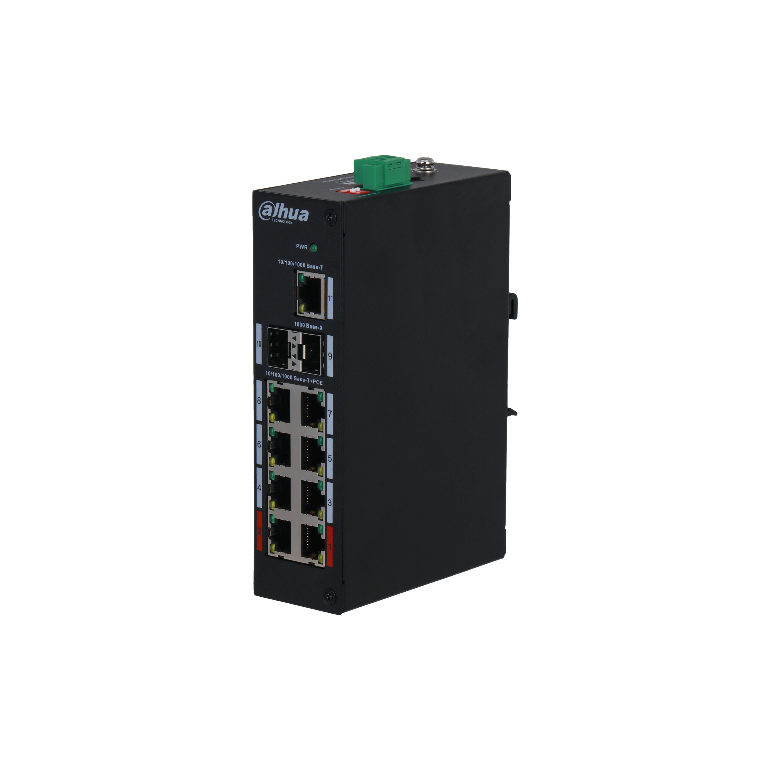 SWITCH GIGABIT DAHUA DH-PFS3211-8GT-120 DE 9 PUERTOS/NO ADMINISTRABLE/120W/33GBPS