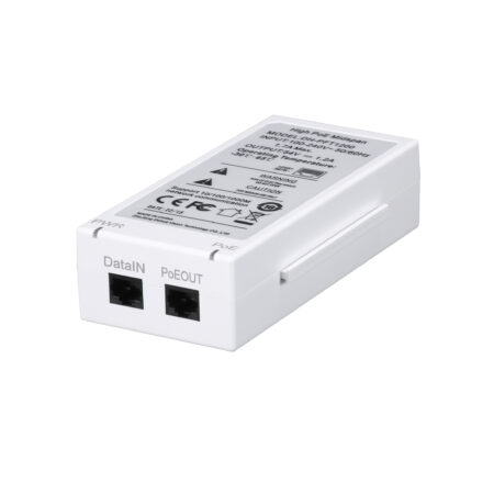 Inyector PoE Gigabit Dahua Dh-Pft1200, 802.3Af/At/Hi PoE/Indicador De Corriente/Indicador PoE