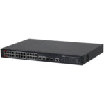 SWITCH ADMINISTRABLE DAHUA DH-S4228-24GT-360, 26 PUERTOS POE 10/100/1000MBPS + 2 PUERTOS SFP, 6 GBIT/S, 8000 ENTRADAS