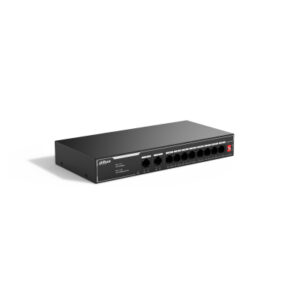 SWITCH POE DAHUA DH-SF1010LP 10 PUERTOS FAST ETHERNET/8 PUERTOS POE 10/100/2 PUERTOS UPLINK RJ-45/NO ADMINISTRABLE/PROTECCION CONTRA DESCARGAS