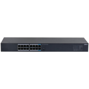 SWITCH DAHUA DH-SG1016/16PUERTOS/NO ADMINISTRABLE/GIGABIT ETHERNET-10/100/1000/32 GBIT/S/COLOR NEGRO