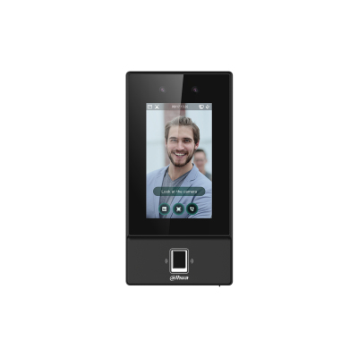 Control De Acceso Dahua Dhi-Asi6214S-D Reconocimiento Facial/Pantalla De 4.3″/Camara 2Mp/6.000 Usuarios/6.000 Rostros/6.000 Contraseñas/6.000 Huellas Dactilares