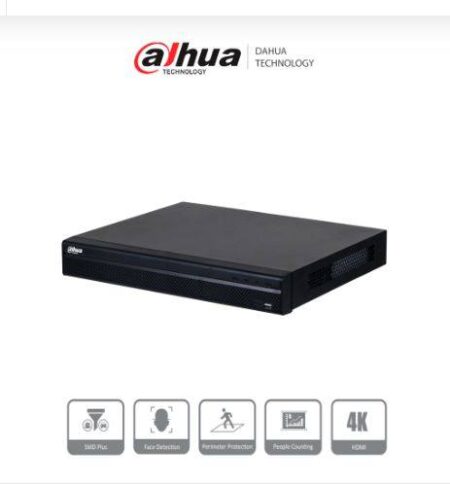Dhi-Nvr4232-16P-4Ks3 Nvr 4K / 32 Canales IP /16 Puertos PoE / Rendimiento 160 Mbps/2 Bahías Disco Duro/ 4 2 E S Alarma/Wizsense/ 2 Canales Smd Plus –