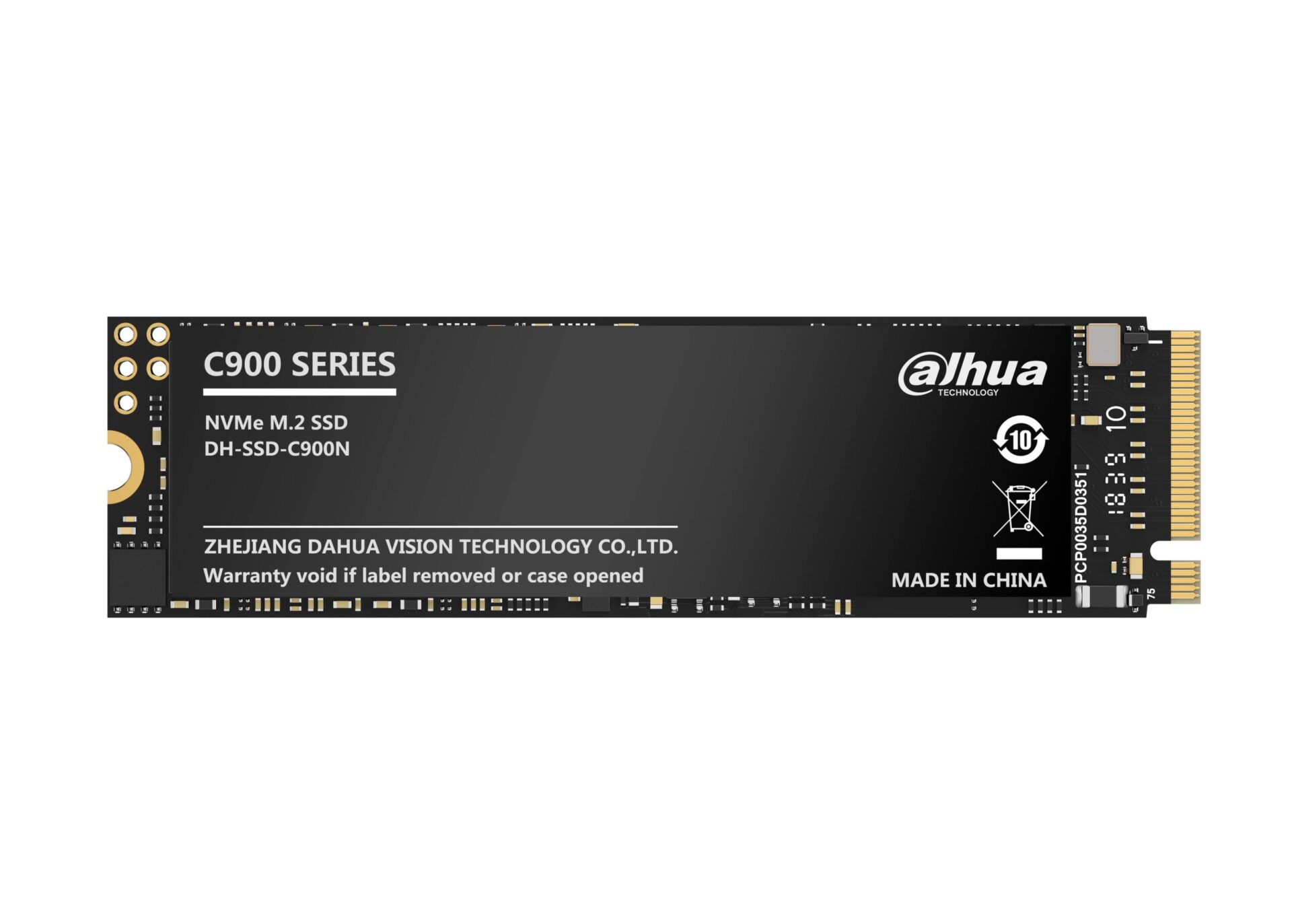 U. Estado Solido Ssd M.2 256gb Dahua Dhi-ssd-c900n256g Pci-e 3.0/lectura 2000 Mb/s/escritura 1040 Mb/s/color Negro