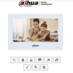 Monitor IP 7" Para Videoportero Dahua Dhi-Vth2621Gw-P De 1024X600/Serie Lite/PoE Estandar/6&1 E&S De Alarmas/Uso Interior/Modo No Molestar/H.265/Hasta 4 Frentes De Calle Y 4 Monitores Adicionales/Blanco