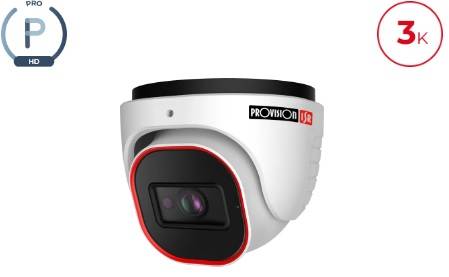 Camara Domo Provision Isr Di-33K0Ap-28 De 4Mpx/2.8Mm/Ir Hasta 20M/Con Microfono/Wdr/IP67