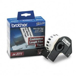Etiqueta Blanca Plástica Continua No Laminada Brother Dk2211 De 29 Mm De Ancho X 15.2 Mts De Largo. Impresión En Negro. Ql800 / Ql810W / Ql1110Nwb. –