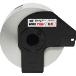 Etiqueta Blanca Continua De Papel Brother Dk2251 De 62 Mm De Ancho X 15.2 Mts De Largo. Impresión En Negro/Rojo. Ql800 / Ql810W -