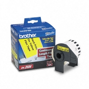 Rollo De Etiquetas Brother Dk2606 Continua 62Mmx15.2M/Amarillo