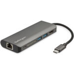 DOCKING STATION STARTECH USB-C,1XHDMI/1XUSB-C/2XUSB 3.0/1XRJ-45/LECTOR DE TARJETAS SD,SDHC/COLOR NEGRO, DKT30CSDHPD3