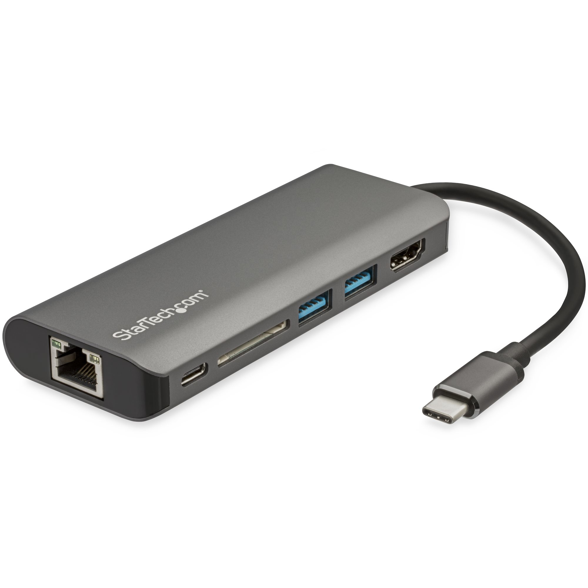 ADAPTADOR MULTIPUERTOS HDMI LECTOR SD - 2XA 1XC - PD 3.0