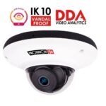 Camara Antivandalica IP 2 Mp, Lente 2.8Mm (108°), De Dia Detecta Hasta 40 Mts/Reconoce: 8 Mts/Idetifica: 4 Mts, Ir 10 Mts, RF, Checkpoint,Micro,IP67